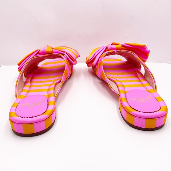 🆕{J. Crew} Abbie Striped Tie Silk Bow Sandals - Picture 9 of 16
